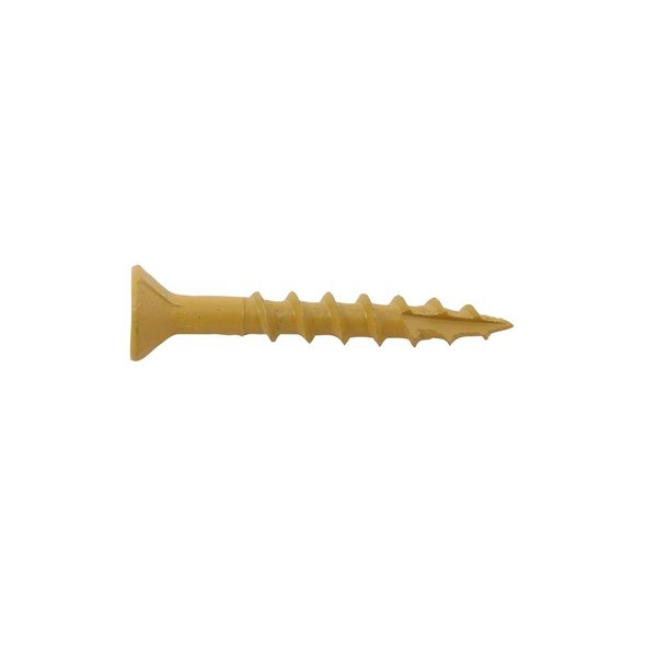 Grip-Rite Wood Screw, #8, 1-1/4 in, Tan Stainless Steel Bugle Head Torx Drive, 827 PK L114STT5